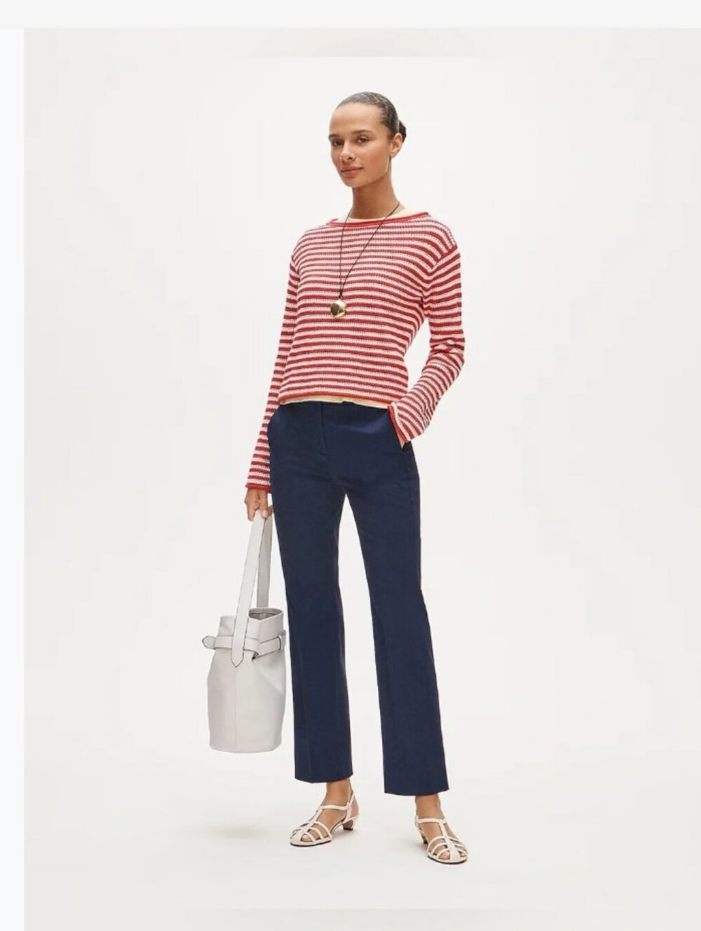 J.Crew Kaya pant in stretch linen blend in deep marina 4 Petite